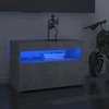 TV staliukas TV spintelės su LED apšvietimu, 2vnt., pilkos, 60x35x40cm