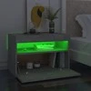 TV staliukas TV spintelės su LED apšvietimu, 2vnt., pilkos, 60x35x40cm