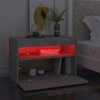 TV staliukas TV spintelės su LED apšvietimu, 2vnt., pilkos, 60x35x40cm