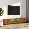 TV staliukas TV spintelių komplektas, 2 dalių, dūminio ąžuolo, mediena