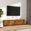 TV staliukas TV spintelių komplektas, 2 dalių, dūminio ąžuolo, mediena