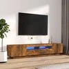 TV staliukas TV spintelių komplektas, 2 dalių, dūminio ąžuolo, mediena