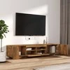TV staliukas TV spintelių komplektas, 2 dalių, dūminio ąžuolo, mediena
