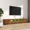 TV staliukas TV spintelių komplektas, 3 dalių, dūminio ąžuolo, mediena