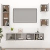 TV staliukas TV spintelių komplektas, 5 dalių, betono pilkas, mediena