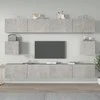 TV staliukas TV spintelių komplektas, 6 dalių, betono pilkas, mediena