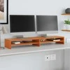 TV staliukas Monitoriaus stovas, vaško rudas, 100x24x13cm, pušies masyvas