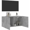 TV staliukas Prie sienos montuojama TV spintelė, betono pilka, 80x30x41cm