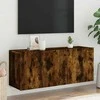 TV staliukas Prie sienos montuojama TV spintelė, dūminio ąžuolo, 100x30x41cm