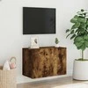 TV staliukas Prie sienos montuojama TV spintelė, dūminio ąžuolo, 60x30x41cm
