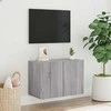 TV staliukas Prie sienos montuojama TV spintelė, pilka ąžuolo, 60x30x41cm
