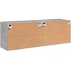 TV staliukas Prie sienos montuojamos TV spintelės, 2vnt., betono, 60x30x41cm