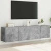 TV staliukas Prie sienos montuojamos TV spintelės, 2vnt., betono, 80x30x41cm