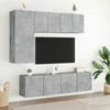 TV staliukas Prie sienos montuojamos TV spintelės, 2vnt., betono, 60x30x41cm