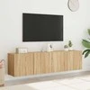 TV staliukas Prie sienos montuojamos TV spintelės, 2vnt., ąžuolo, 80x30x41cm
