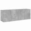TV staliukas Prie sienos montuojamos TV spintelės, 2vnt., betono, 60x30x41cm