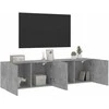 TV staliukas Prie sienos montuojamos TV spintelės, 2vnt., betono, 80x30x41cm