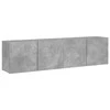 TV staliukas Prie sienos montuojamos TV spintelės, 2vnt., betono, 80x30x41cm