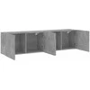 TV staliukas Prie sienos montuojamos TV spintelės, 2vnt., betono, 80x30x41cm