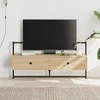 TV staliukas Sieninė televizoriaus spintelė, ąžuolo, 100,5x30x51cm, mediena