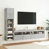 TV staliukas Sieninė TV sekcija su LED, 4 dalių, betono, apdirbta mediena