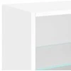 TV staliukas Sieninė TV sekcija su LED, 5 dalių, balta, apdirbta mediena