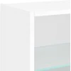 TV staliukas Sieninė TV sekcija su LED, 8 dalių, balta, apdirbta mediena