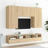 TV staliukas Sieninė TV spintelė, ąžuolo, 80x30x30cm, apdirbta mediena