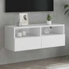 TV staliukas Sieninė TV spintelė, balta, 80x30x30cm, apdirbta mediena