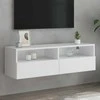 TV staliukas Sieninė TV spintelė, balta, 100x30x30cm, apdirbta mediena