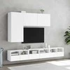 TV staliukas Sieninė TV spintelė, balta, 60x30x30cm, apdirbta mediena