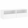 TV staliukas Sieninė TV spintelė, balta, 100x30x30cm, apdirbta mediena