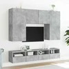 TV staliukas Sieninė TV spintelė, betono pilka, 80x30x30cm, apdirbta mediena