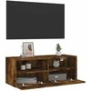 TV staliukas Sieninė TV spintelė, dūminio ąžuolo, 80x30x30cm, mediena