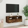 TV staliukas Sieninė TV spintelė, dūminio ąžuolo, 80x30x30cm, mediena