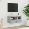 TV staliukas Sieninė TV spintelė, pilka ąžuolo, 60x30x30cm, apdirbta mediena