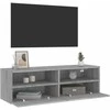 TV staliukas Sieninė TV spintelė, pilka ąžuolo, 100x30x30cm, mediena