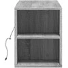 TV staliukas Sieninė TV spintelė su LED lemputėmis, pilka, 135x31x39,5cm