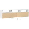 TV staliukas Sieninė TV spintelė su LED lemputėmis, balta, 180x31x45cm