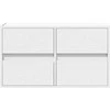 TV staliukas Sieninė TV spintelė su LED lemputėmis, balta, 80x31x45cm