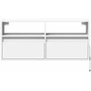 TV staliukas Sieninė TV spintelė su LED lemputėmis, balta, 100x31x45cm