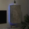 TV staliukas Sieninė TV spintelė su LED lemputėmis, betono, 40,5x35x80cm