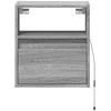 TV staliukas Sieninė TV spintelė su LED lemputėmis, pilka, 41x31x45cm