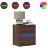 TV staliukas Sieninė TV spintelė su LED lemputėmis, ruda ąžuolo, 41x31x45cm