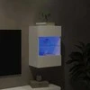 TV staliukas Sieninė TV spintelė su LED lemputėmis, balta, 40x30x60,5cm
