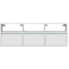 TV staliukas Sieninė TV spintelė su LED lemputėmis, balta, 130x31x45 cm