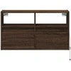 TV staliukas Sieninė TV spintelė su LED lemputėmis, ruda ąžuolo, 80x31x45cm