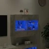 TV staliukas Sieninė TV spintelė su LED lemputėmis, betono, 78,5x30x60,5cm
