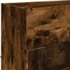 TV staliukas Sieninė TV spintelė su LED lemputėmis, dūminė, 98,5x30x60,5cm