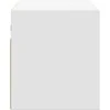 TV staliukas Sieninė TV spintelė su LED lemputėmis, balta, 80x31x35cm